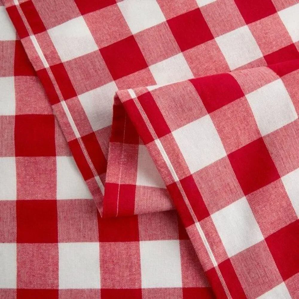 Pioneer Woman Charming Check Red Rectangle Tablecloth 60 in x 84 in New